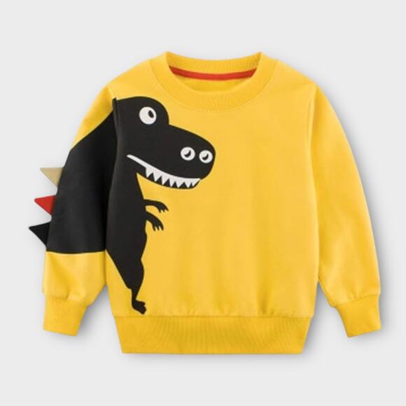 Toddler Boys Dinosaur Sweatshirt – T-Rex Pullover Crewneck Sz 5 – Cozy & Fun - Picture 7 of 7